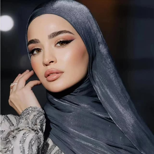 Atacado premium shimmer seda cetim hijab cachecol feminino luxo medine véu de seda muçulmano hijab xale brilhante cachecóis femininos