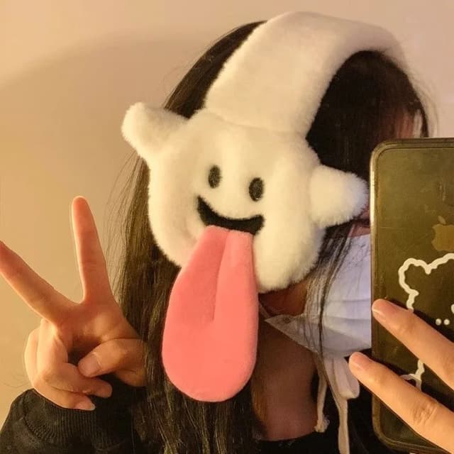 Funny Cartoon Plush Earmuffs para Mulheres, Proteção Orelha, Quente, Espessado, Kawaii, Ao ar livre, Acessórios de Halloween, Presente, Inverno