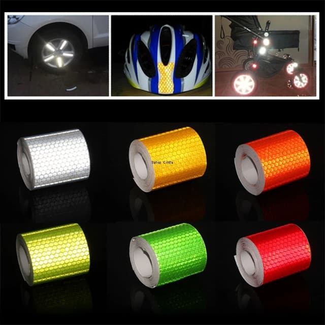 100cm * 5cm diy adesivos adesivos reflexivos do carro aviso de segurança tira à prova dwaterproof água refletores fita protetora para motocicleta bicicleta