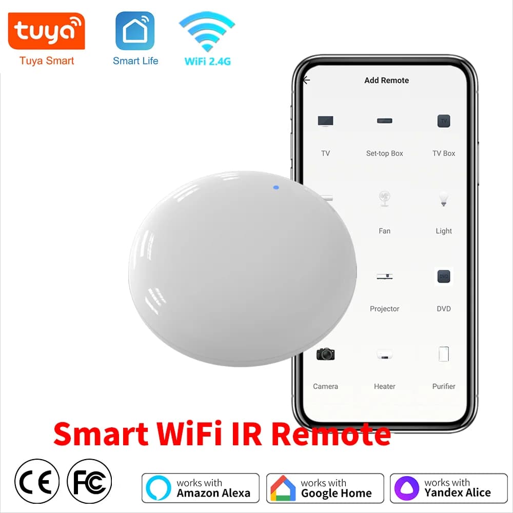 Tuya wifi ir controle remoto inteligente universal para tv ar condicionado alexa controle remoto trabalho com google casa yandex google