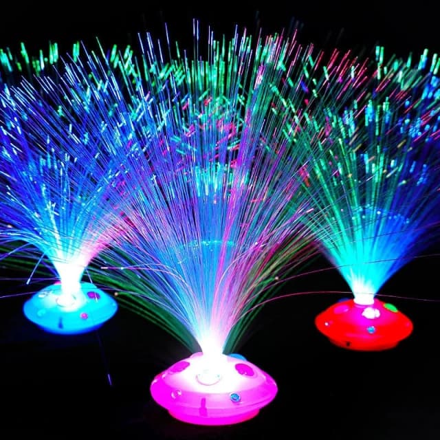Colorido led fibra óptica luz noite lâmpada feriado natal decoração de casamento estrelas brilhar no escuro crianças brinquedos lâmpadas noite