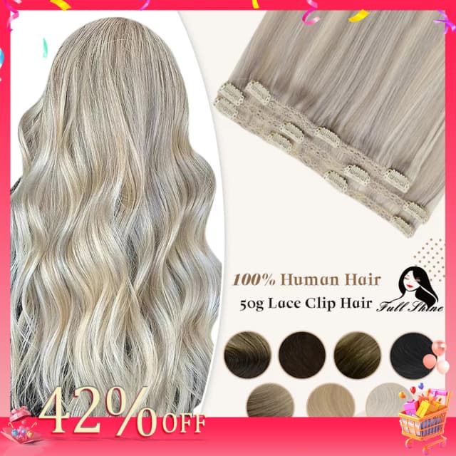 Brilho completo 50 gramas clipe em extensões de cabelo cabelo humano ombre cor 3 pçs grampo de cabelo humano em extensões para mulher
