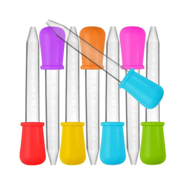 5 pçs 5ml pequeno silicone plástico pipeta conta-gotas medicina de alimentação líquido olho orelha pipeta conta-gotas laboratório experimento brinquedos presente