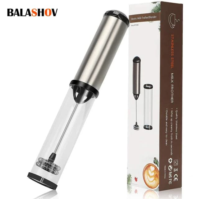 Batedor de espuma de leite elétrico portátil, liquidificador de café, batedor de ovos, agitador de leite doméstico, ferramentas de batedor, foy home
