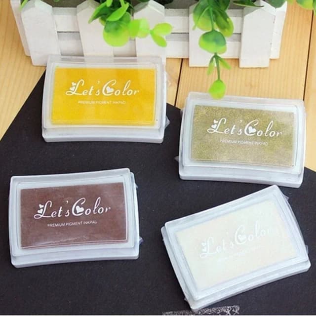 Almofada de tinta almofada de impressão colorida bonito almofada de impressão diy selo crianças manual colorir diário álbum decoração selo papelaria coreano