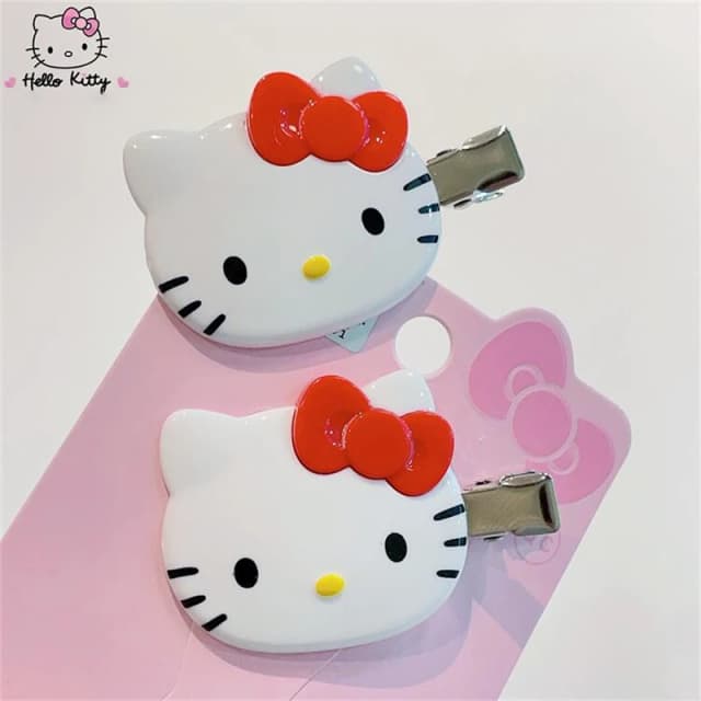 Kawaii sanrio olá kitty hairpin meninas ornamentos anime acessórios dos desenhos animados headrope scrunchies círculo de cabelo presentes de cabelo