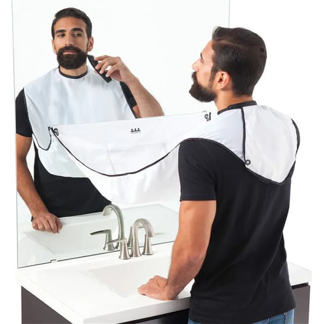 Aventais de barbear para banheiro masculino, avental de barbear para barba, cuidados com o rosto, cabelo raspado, babadores adultos, limpeza de cabeleireiro