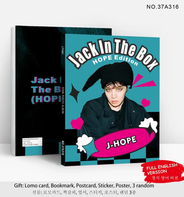 Kpop JHOPE Livros de fotos pessoais pôster cartão postal impressão coleção de imagens para fãs presente colecionável