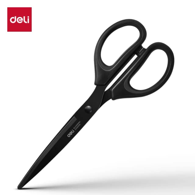 Deli Black Blade Schaar Briefpapier 180mm 7 Inch Roestvrij Staal Anti-Roest Scherp Kantoor Thuis School Craft Snijgereedschap