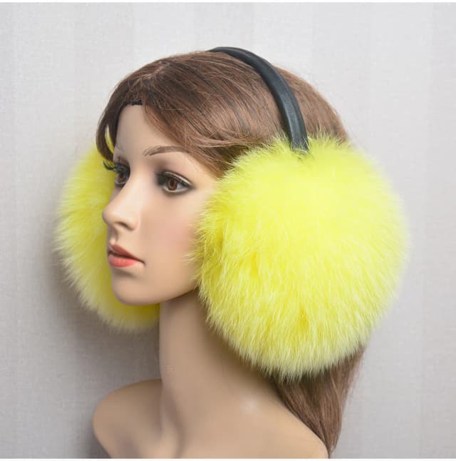 Inverno feminino quente real pele de raposa earmuffs earlap da menina ultra grandes senhoras de pelúcia earmuff luxo senhoras pele de raposa earmuffs