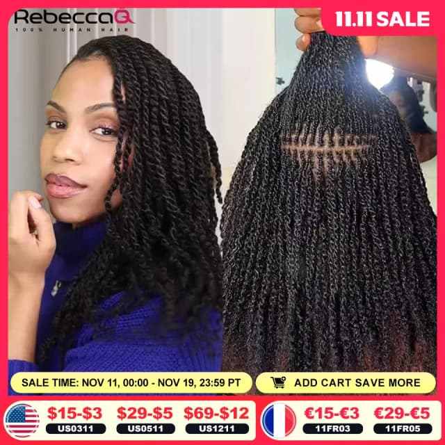 Qvr afro kinky cabelo em massa sem fixação qvr afro encaracolado em massa cabelo humano rebecca virgem remy dreadlock cor natural tranças cabelo