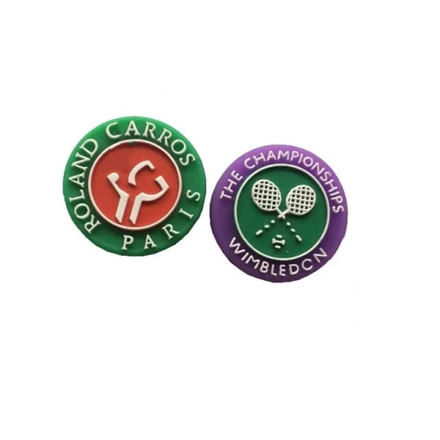 2 pçs raquete de tênis amortecedor modelo de aniversário amortecedor de vibração anti-vibração silicone acessórios esportivos reduzir vibratio