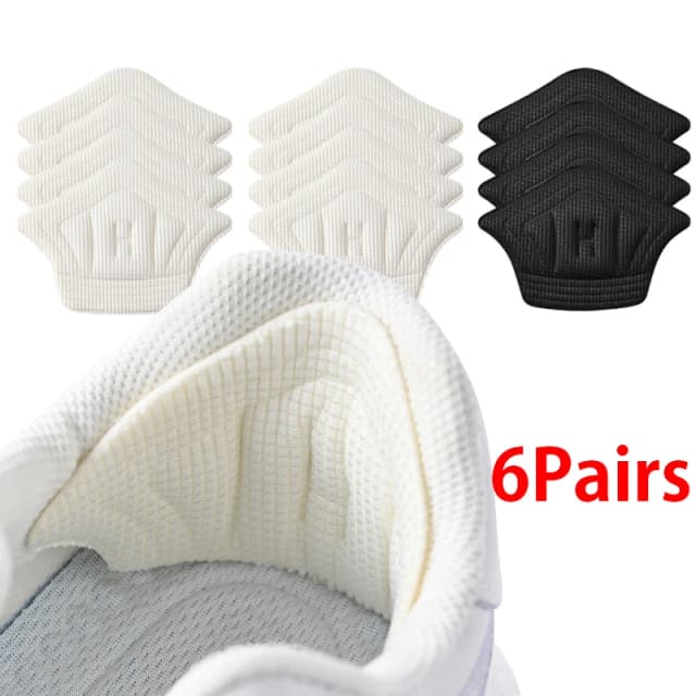 6 pares/12 pçs palmilhas almofadas de calcanhar leve para sapatos esportivos tamanho ajustável adesivo traseiro antidesgaste pés almofada palmilha calcanhar