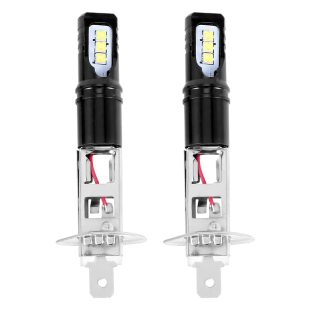 Kit de lâmpada de farol branco super brilhante, feixe alto, 6000K, 6000LM, DRL, 2 unidades