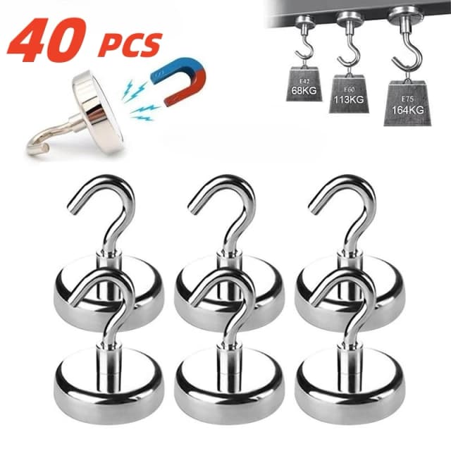 1-40 pçs ganchos magnéticos fortes ganchos de armazenamento multiuso casa cozinha barra ganchos de armazenamento chave ganchos de armazenamento cabides do banheiro