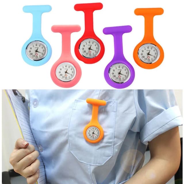 Relógio de bolso feminino display digital dial clip-on relógio analógico fob enfermeira broche pino pendurar bolso relógio elétrico moda relógios