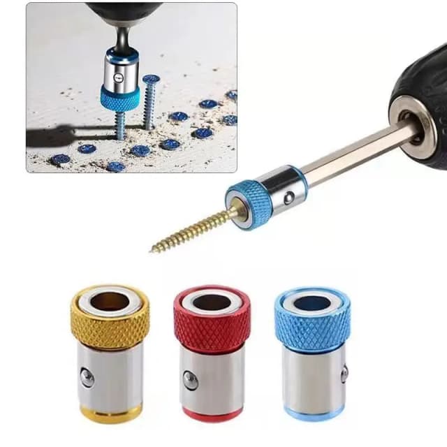 Universal 1/4 lote cabeça colorida bobina magnética metal chave de fenda cabeça posicionamento magnetizador ferramenta elétrica conjunto acessório