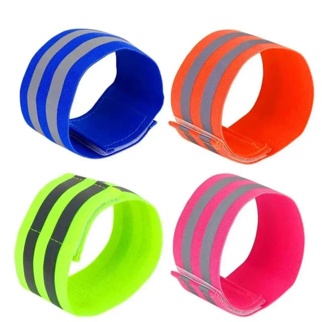 2 STUKS Running Reflecterende Armbanden voor Pols Enkel Been LED Reflector Armband Nacht Fietsen Veiligheid Licht Tape Led Armband riem