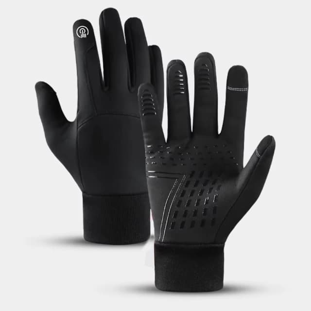 Outono inverno luvas de ciclismo ao ar livre ginásio fitness esportes correndo tela toque quente luvas antiderrapantes da motocicleta dos homens preto