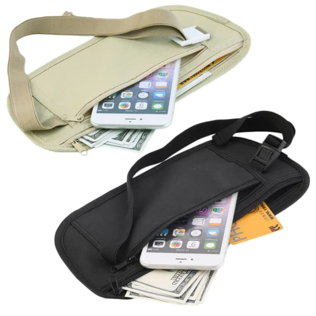 Bolsa de cintura de viagem invisível para passaporte cinto escondido capa carteira de segurança para correr telefone pacote de peito saco de cintura de dinheiro