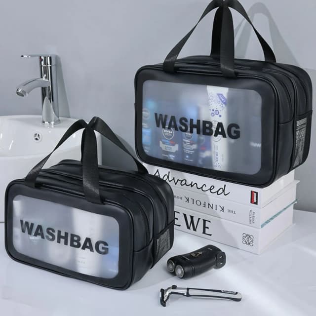 Grande Capacidade Waterproof Portable Toiletry Bag, Seco e molhado Separação, Cosméticos Organizador, Viagem Cos