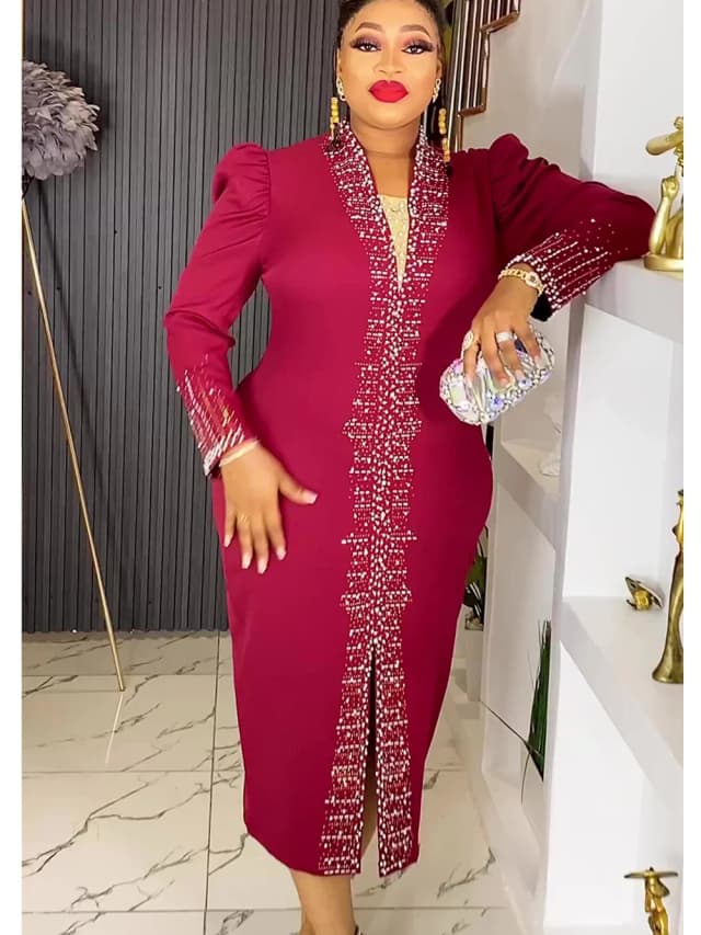 Vestidos africanos elegantes para mulheres 2025 nova moda manga longa festa de casamento vestido longo plus size vestido de noite roupas femininas