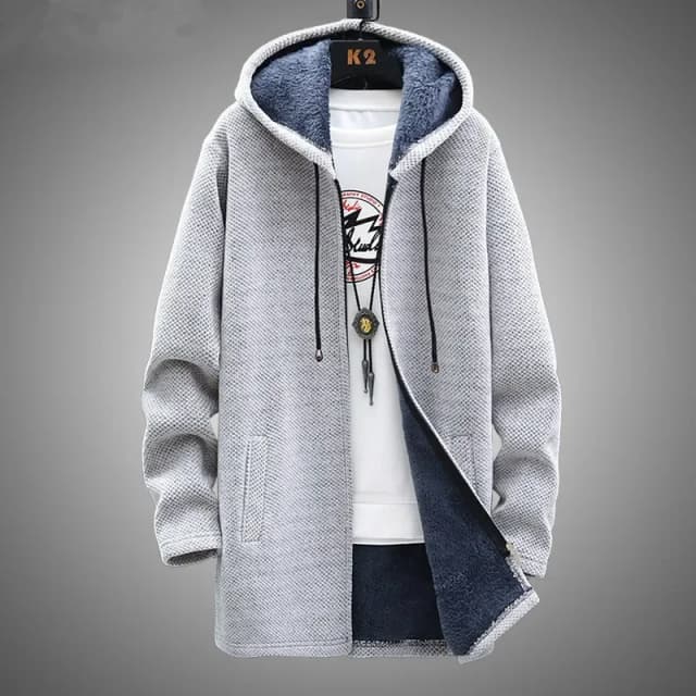 Inverno masculino camisola de lã cardigan jaqueta masculina magro suéteres inverno longo com capuz camisola grossa casaco quente roupas masculinas 2022