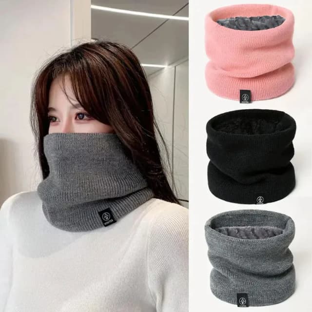 Moda feminina cachecol de malha sólido cashmere como inverno snood cachecóis senhora quente grosso unisex masculino pescoço cachecóis anel