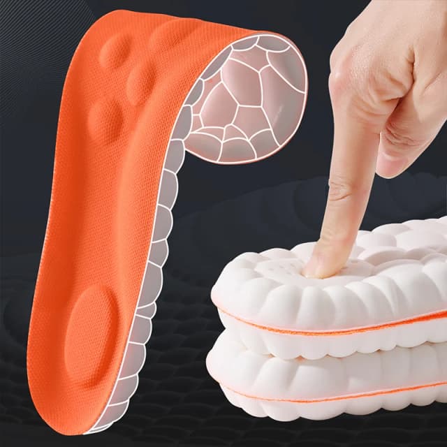 Palmilhas esportivas de látex, palmilhas macias de alta elasticidade, ortopédicas, respiráveis, desodorante, absorção de choque, almofada, suporte de arco, palmilha