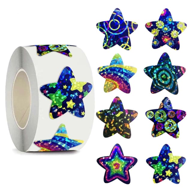 100-500 pçs cor estrela adesivo aniversário presente de casamento festa decoração selo adesivo envelope convite etiqueta de cozimento