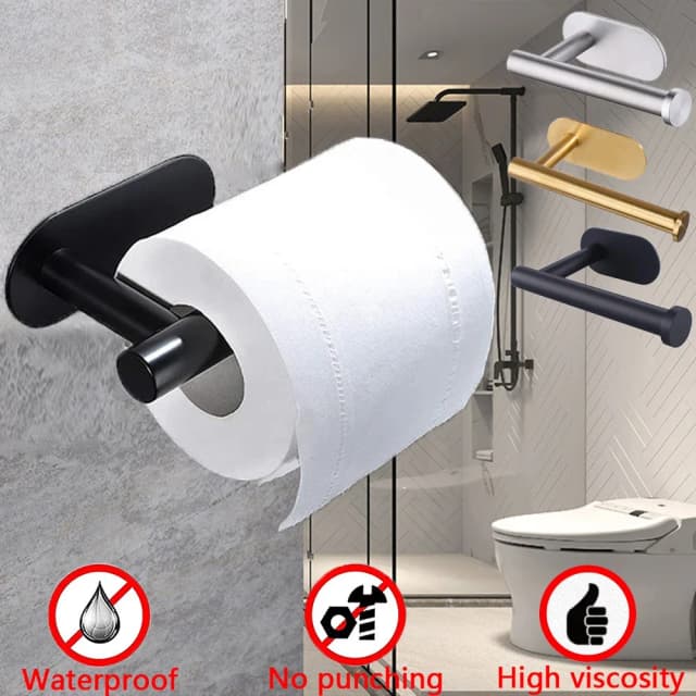 Suporte adesivo de papel higiênico, rolo de cozinha, toalheiro, dispensador de guardanapo, suporte absorvente, cabide de tecido, acessórios de banheiro
