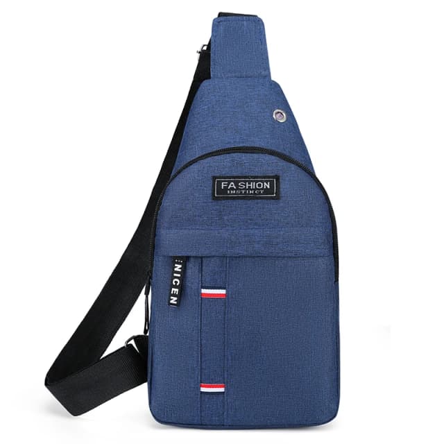 Saco Peito Homens Novos Simples Nylon Moda Impermeável Um Ombro Crossbody Bag