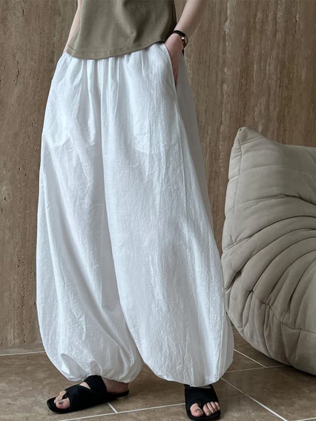 Bloomers de grandes dimensões 2025 novo verão elegante moda feminina lanterna calças casuais solto respirável algodão calças largas perna