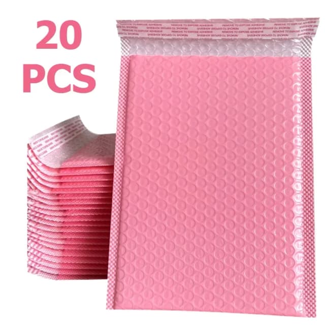 20 pçs rosa verde azul poli bolha mailers envelopes acolchoados auto selo envelopes acolchoados sacos de presente preto embalagem envelope