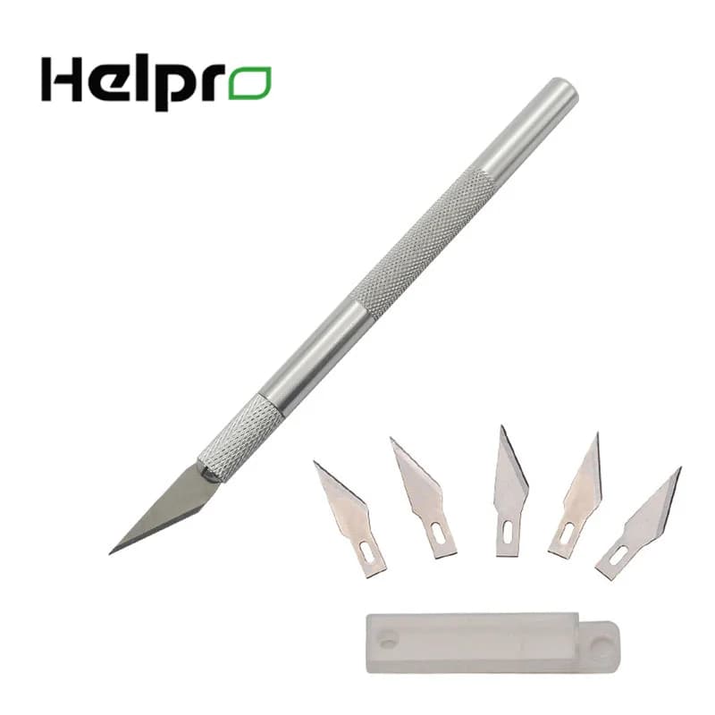 Kit de ferramentas de bisturi de metal, lâminas antiderrapantes, faca de gravação, filme de celular, corte de papel, ferramentas de escultura artesanal # 11