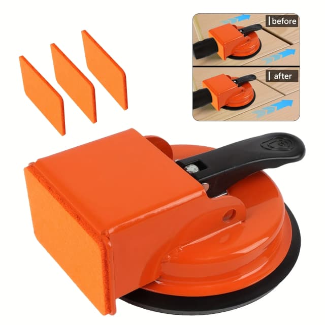 Ferramenta de reparo de lacuna de piso com ventosa com 3 almofadas de fixação para espaçador de azulejos, madeira/pvc/porcelana, conjunto de ferramentas de fixação de piso