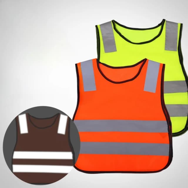 Colete de segurança infantil de alta visibilidade para crianças escolares, acessórios de equipamentos fitness para trabalhadores de saneamento