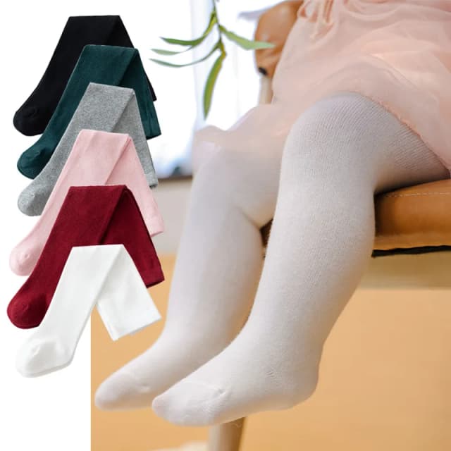 Bebê infantil menina collants meias de malha para meninas algodão recém-nascido collants para meninas casual branco preto rosa criança meia-calça
